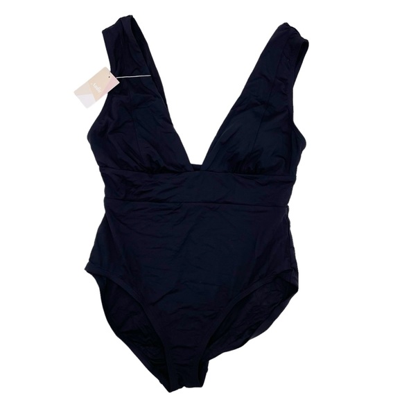 NEW Andie The Mykonos One Piece Swimsuit Flat Back 19AOMYKO Black Size Large - Picture 2 of 10